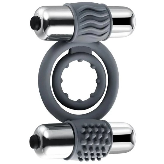Farruz Shequ Double Bullet Çift Uyarıcılı Titreşimli Penis Halkası Farruz Shequ Double Bullet Çift Uyarıcılı Titreşimli Penis Halkası