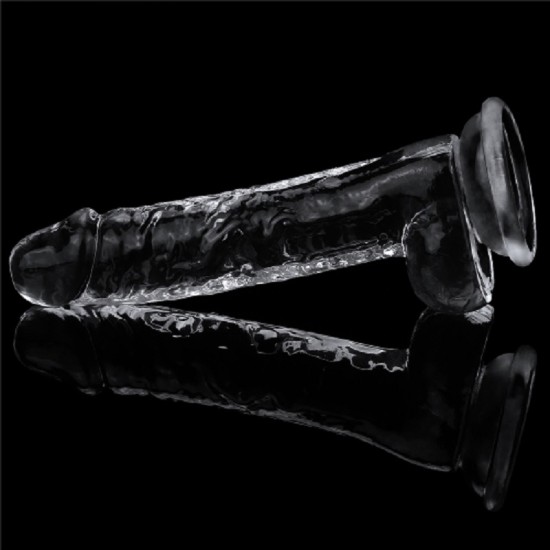 Farruz Yeni Nesil 19 Cm Ultra Soft Vantuzlu Şeffaf Damarlı Penis Dildo