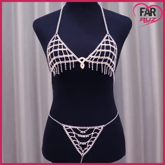 Angel Diamond Taşlı Çelik Sütyen Külot Takım Angel Diamond Taşlı Çelik Sütyen Külot Takım