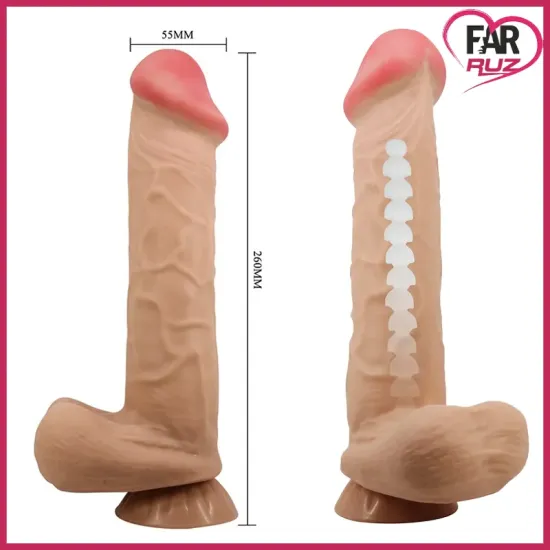 Baile 26 Cm Çift Katmanlı Kakırdaklı Dildo Baile 26 Cm Çift Katmanlı Kakırdaklı Dildo