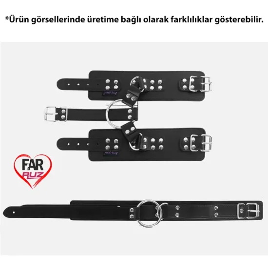 BDSM Boyun El Kelepçesi Deri Esaret Seti BDSM Boyun El Kelepçesi Deri Esaret Seti