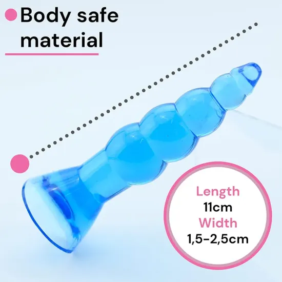 Boğumlu Vantuzlu 11 Cm Silikon Anal Tıkaç Boğumlu Vantuzlu 11 Cm Silikon Anal Tıkaç
