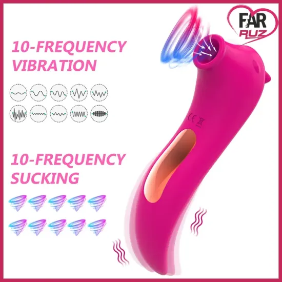 Cute Monster Vajina ve Göğüs Emme Vibratörü