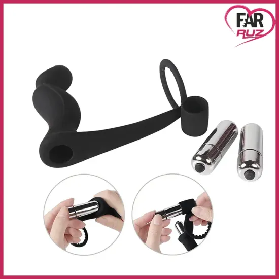 Dami Çift Motorlu Prostat Vibratör ve Penis Halkası Dami Çift Motorlu Prostat Vibratör ve Penis Halkası