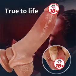 Farruz 19 Cm Bold Ultra Çift Katmanlı Testisli Penis Kılıfı