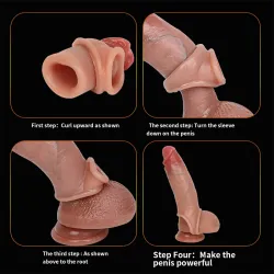 Farruz 19 Cm Ultra Çift Katmanlı Testisli Penis Kılıfı