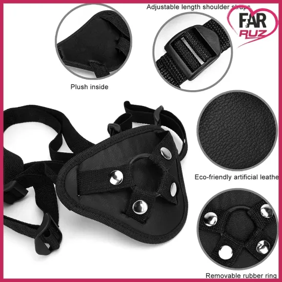 Farruz 20 Cm Eğik G Noktası Strap On Dildo Seti Farruz 20 Cm Eğik G Noktası Strap On Dildo Seti