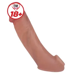 Farruz 21 Cm Ultra Çift Katmanlı Testisli Penis Kılıfı