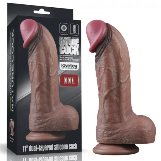 Çift Katmanlı 28 Cm Ultra Gerçekçi Dev Dildo Çift Katmanlı 28 Cm Ultra Gerçekçi Dev Dildo