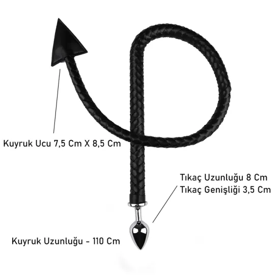 Farruz Deri Şeytan Kuyruğu Anal Plug