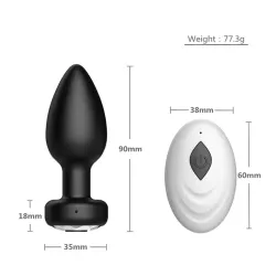 Farruz Elips Uzaktan Kumandalı Anal Plug Vibratör