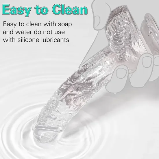 Farruz Flawless Clear 17 Cm Şeffaf Gerçekçi Dildo