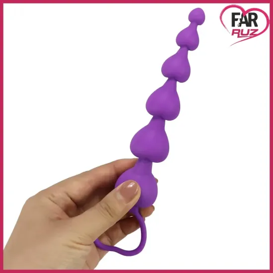 Farruz Kalp Boğumlu Boncuk Anal Plug Farruz Kalp Boğumlu Boncuk Anal Plug