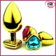 Farruz 3'lü Kalp Şekilli Gold (Altın) Renk Anal Plug