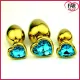 Farruz 3'lü Kalp Şekilli Gold (Altın) Renk Anal Plug