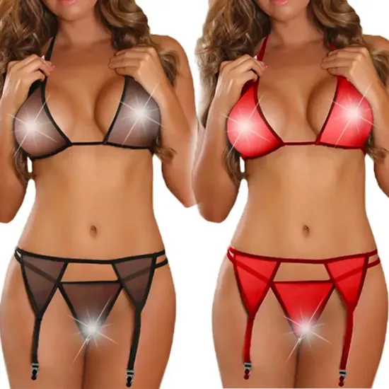 Farruz Lingerie Seksi Mini Transparan Jartiyer Takım Farruz Lingerie Seksi Mini Transparan Jartiyer Takım