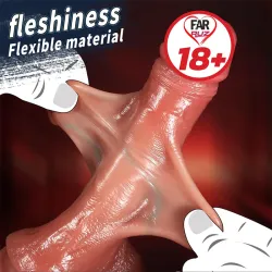 Farruz Satisfaction Real Ball Çift Katmanlı Ultra Gerçekçi Dildo