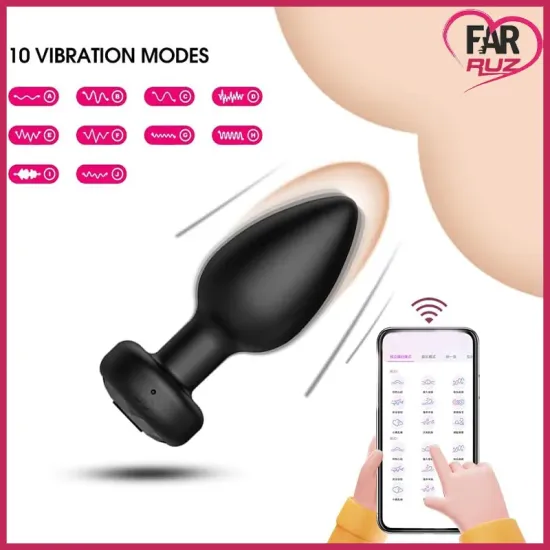 Farruz Telefon Kontrollü Titreşimli Anal Plug Farruz Telefon Kontrollü Titreşimli Anal Plug