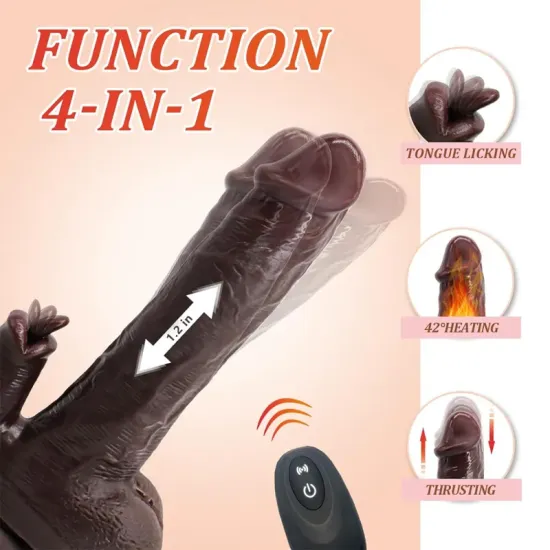 Farruz Tongued Dark Hareketli Isıtmalı Rotasyonlu Titreşimli Dildo Farruz Tongued Dark Hareketli Isıtmalı Rotasyonlu Titreşimli Dildo