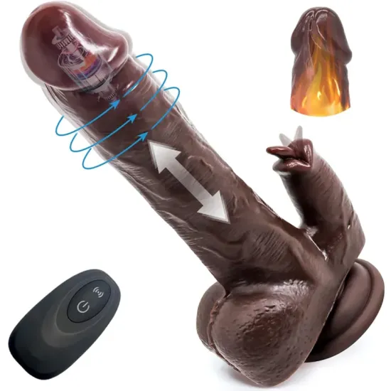 Farruz Tongued Dark Hareketli Isıtmalı Rotasyonlu Titreşimli Dildo Farruz Tongued Dark Hareketli Isıtmalı Rotasyonlu Titreşimli Dildo