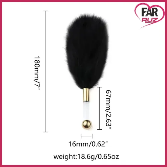 Farruz Tüylü Stick Anal Plug