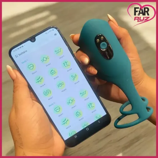 Glans Telefon Kontrollü Mastürbatör ve Penis Halkası Glans Telefon Kontrollü Mastürbatör ve Penis Halkası