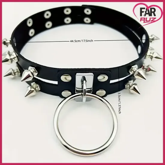Gotik Punk Tarz Çivili Kolye Choker Gotik Punk Tarz Çivili Kolye Choker