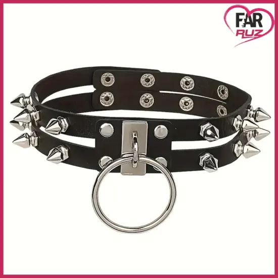 Gotik Punk Tarz Çivili Kolye Choker Gotik Punk Tarz Çivili Kolye Choker