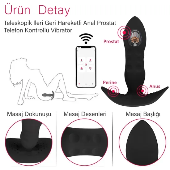Kalix İleri Geri Hareketli Prostat ve Anal Unisex Vibratör Kalix İleri Geri Hareketli Prostat ve Anal Unisex Vibratör