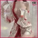 Kiraz Çiçeği Baskılı Japon Tarzı Uzun Kollu Kimono Kiraz Çiçeği Baskılı Japon Tarzı Uzun Kollu Kimono