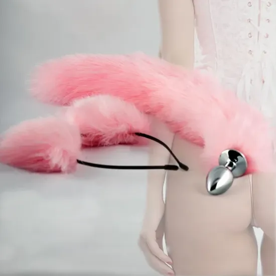 Kuyruklu Anal Plug Sevimli Kedi Kulak Cosplay Kuyruklu Anal Plug Sevimli Kedi Kulak Cosplay