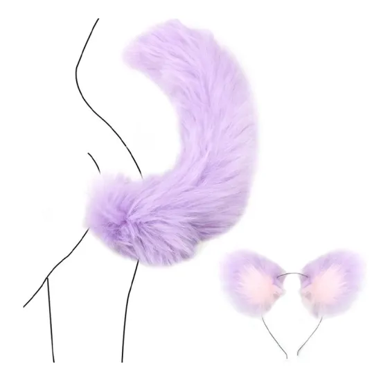 Kuyruklu Anal Plug Sevimli Kedi Kulak Cosplay Kuyruklu Anal Plug Sevimli Kedi Kulak Cosplay