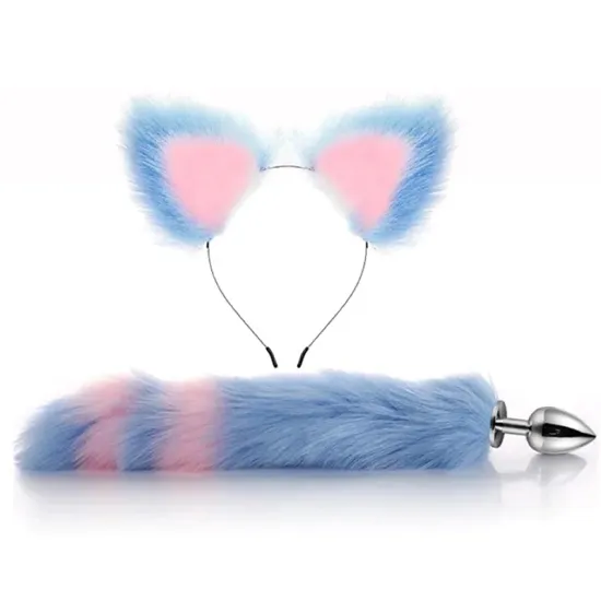 Kuyruklu Anal Plug Sevimli Kedi Kulak Cosplay Kuyruklu Anal Plug Sevimli Kedi Kulak Cosplay