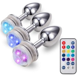 Farruz Paslanmaz Çelik Led Işık Küçük Boy Anal Plug