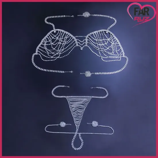 Lolis Diamond Taşlı Çelik Sütyen Külot Takım Lolis Diamond Taşlı Çelik Sütyen Külot Takım