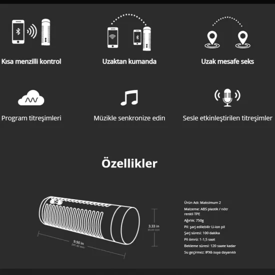 Lovense Max 2 Telefon Kontrollü Masturbatör Lovense Max 2 Telefon Kontrollü Masturbatör