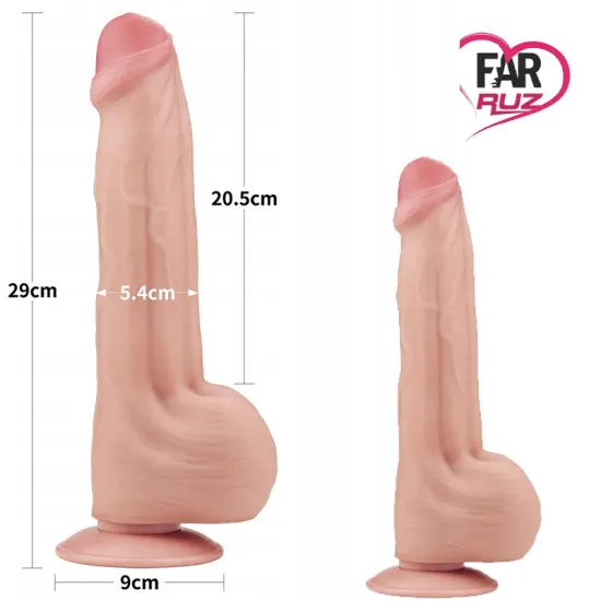 Lovetoy 29 Cm Çift Katmanlı Kayar Derili Dildo