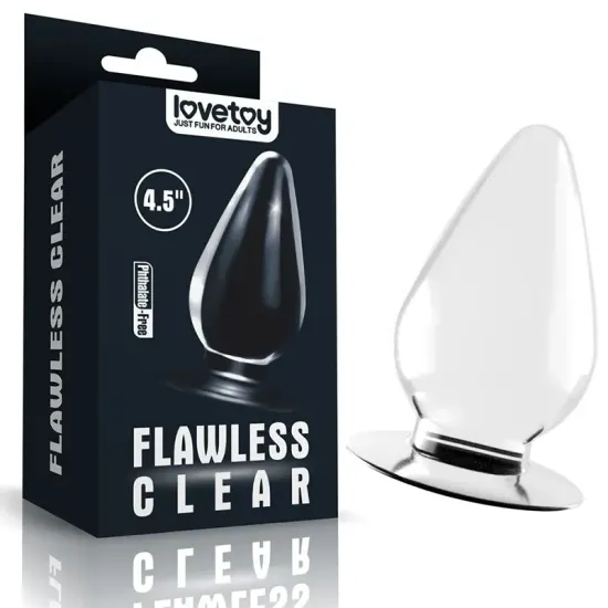 Lovetoy Flawless Clear 12 Cm Big Anal Plug Lovetoy Flawless Clear 12 Cm Big Anal Plug