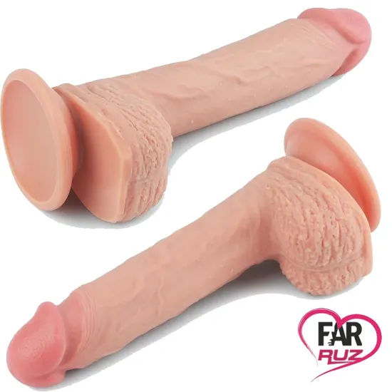 LoveToy Nature Cock 21.5 Cm Çift Katmanlı Platinum Dildo