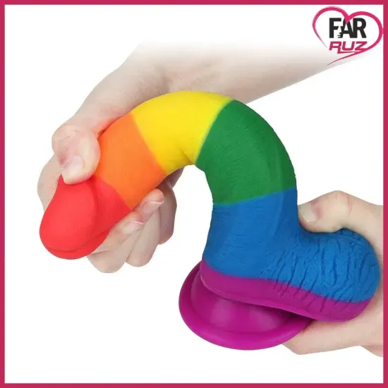 Lovetoy Prider Gökkuşağı Renkli 20 Cm Dildo Lovetoy Prider Gökkuşağı Renkli 20 Cm Dildo