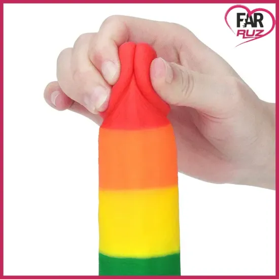 Lovetoy Prider Gökkuşağı Renkli 20 Cm Dildo Lovetoy Prider Gökkuşağı Renkli 20 Cm Dildo