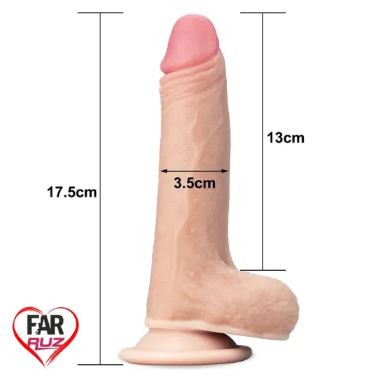 LoveToy Sliding 17.5 Cm. Çift Katmanlı Dildo LoveToy Sliding 17.5 Cm. Çift Katmanlı Dildo