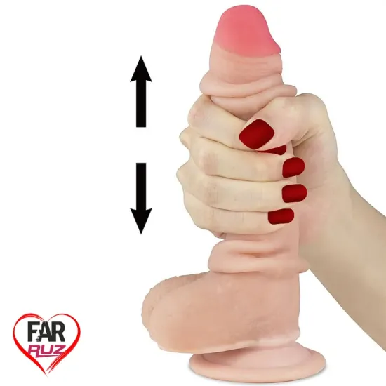 LoveToy Sliding 17.5 Cm. Çift Katmanlı Dildo LoveToy Sliding 17.5 Cm. Çift Katmanlı Dildo