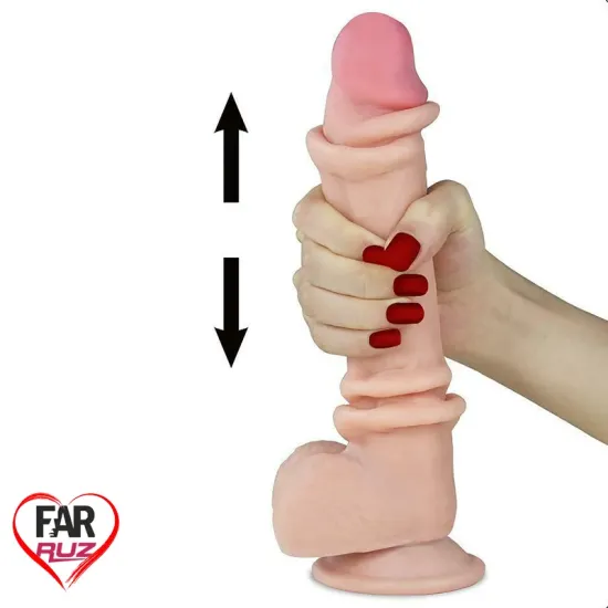 LoveToy Sliding 23 Cm. Çift Katmanlı Dildo