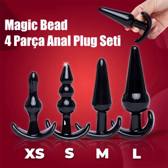 Magic Bead 4 Parça Anal Plug Seti Magic Bead 4 Parça Anal Plug Seti