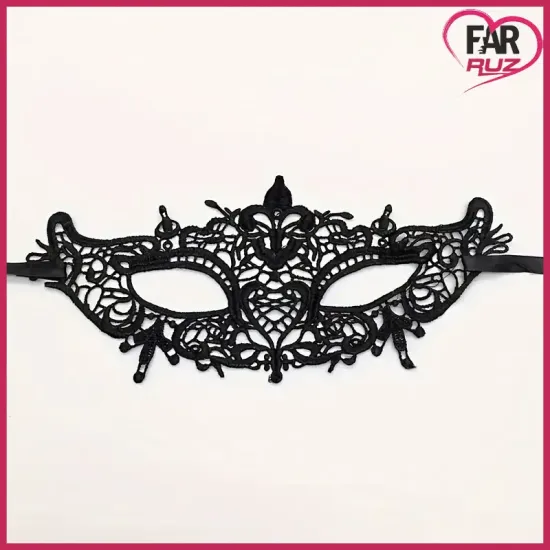 Maskeli Balo Siyah Dantel Maske ve Taç Takımı Maskeli Balo Siyah Dantel Maske ve Taç Takımı