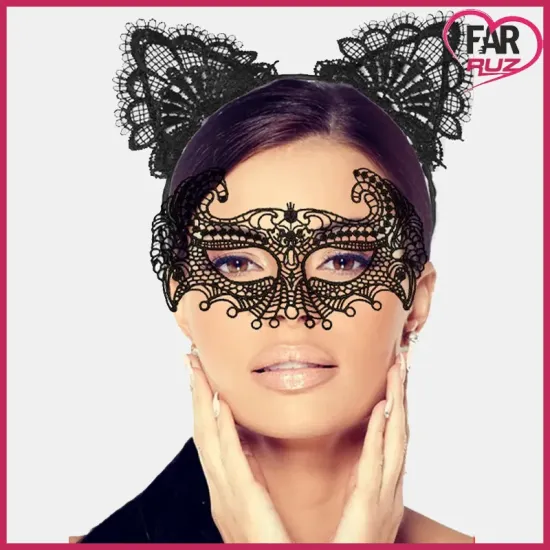 Maskeli Balo Siyah Dantel Maske ve Taç Takımı Maskeli Balo Siyah Dantel Maske ve Taç Takımı
