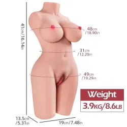 Nina 4 Kg Gerçekçi Yarım Vücut Mega Mastürbatör