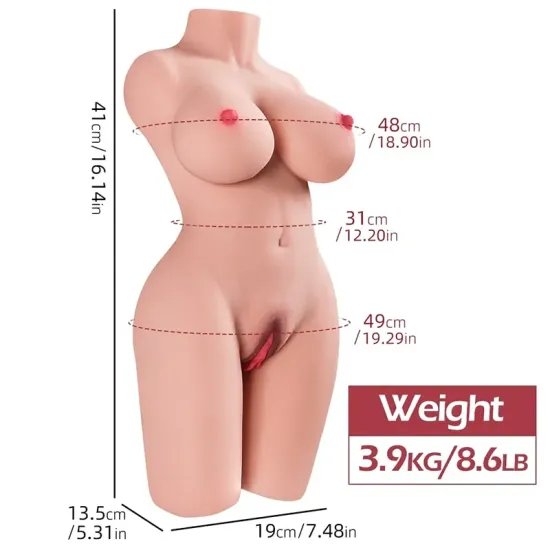 Nina 4 Kg Gerçekçi Yarım Vücut Mega Mastürbatör Nina 4 Kg Gerçekçi Yarım Vücut Mega Mastürbatör