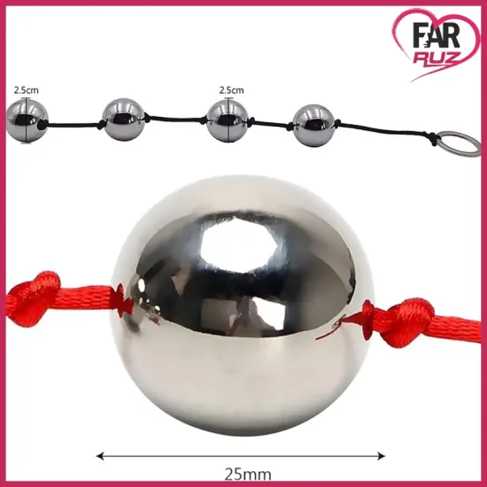Pompoarizm 5 Top Metal Görünümlü Anal ve Vajina Topu Pompoarizm 5 Top Metal Görünümlü Anal ve Vajina Topu